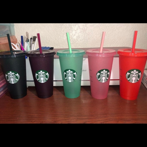 Holiday Starbucks 2020 glitter cups